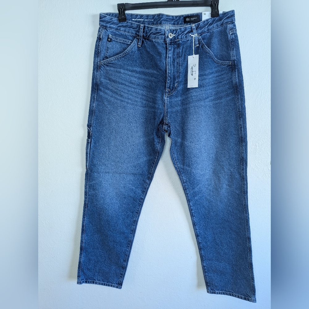 NWT AG Adriano Goldschmied Wells Carpenter Relaxed Tapered Jeans Men's Size 36